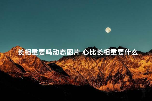 长相重要吗动态图片 心比长相重要什么意思